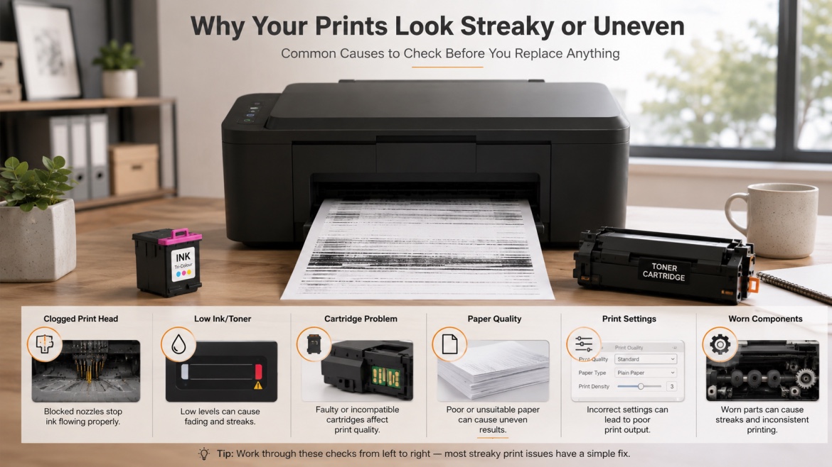 How to Fix Streaky or Uneven Printer Prints