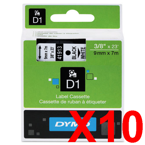 Dymo LabelManager 120P Labels x10 Black Gen. - Black Labels