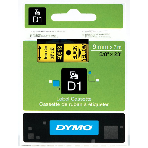 Dymo LabelManager 120P Labels x1 Black Gen. - Black Labels