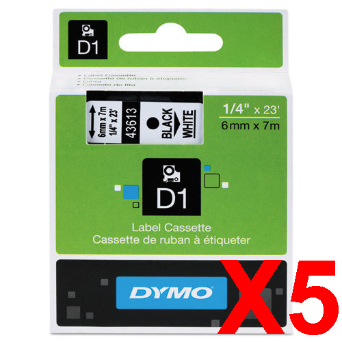 Dymo LabelManager 160 Labels x5 Black Gen. - Black Labels