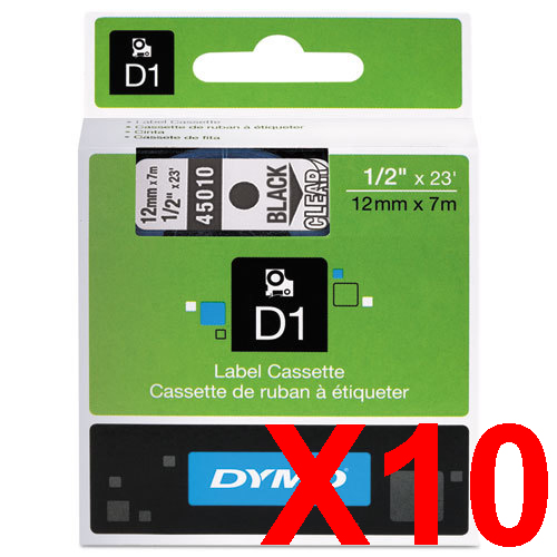 Dymo LabelManager 120P Labels x10 Black Gen. - Black Labels