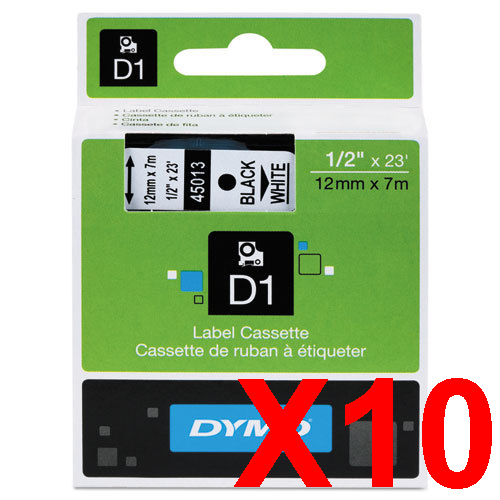 Dymo LabelManager 120P Labels x10 Black Gen. - Black Labels