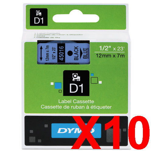 Dymo LabelManager 120P Labels x10 Black Gen. - Black Labels