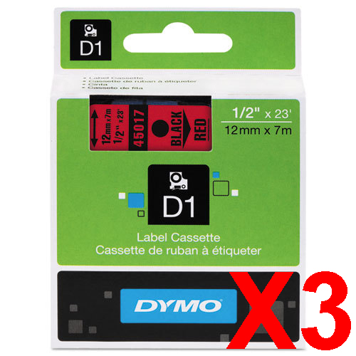 Dymo LabelManager 120P Labels x3 Black Gen. - Black Labels