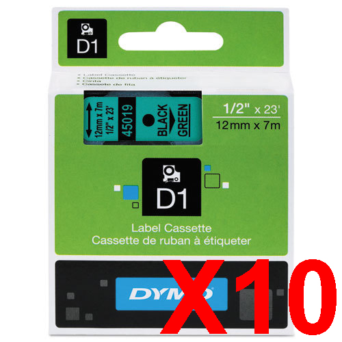 Dymo LabelManager 120P Labels x10 Black Gen. - Black Labels