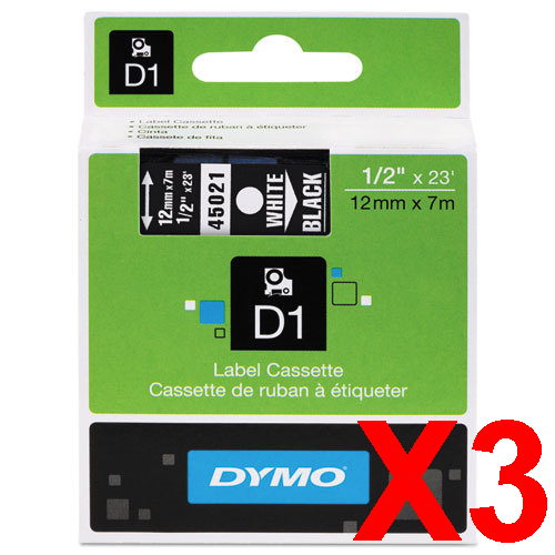 Dymo LabelManager 120P Labels x3 Black Gen. - Black Labels