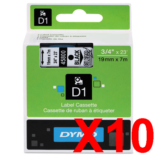 Dymo LabelManager 420P Labels x10 Black Gen. - Black Labels