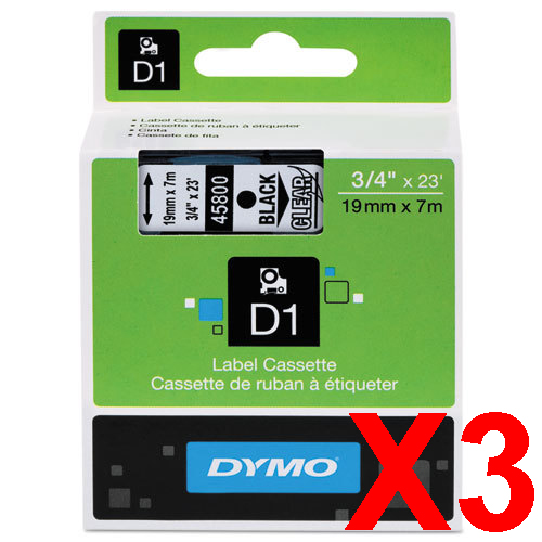 Dymo LabelManager 420P Labels x3 Black Gen. - Black Labels