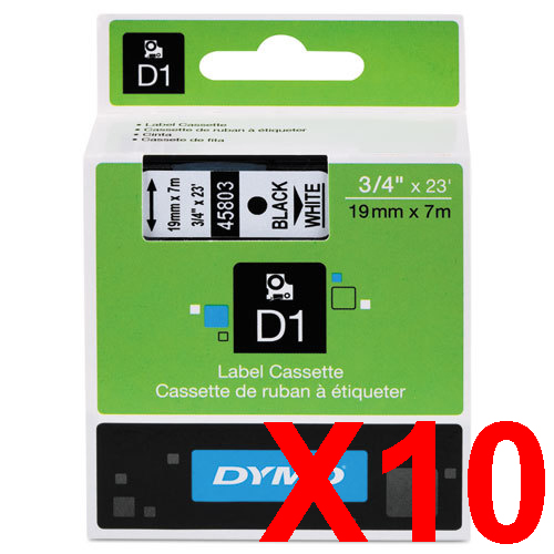 Dymo LabelManager 420P Labels x10 Black Gen. - Black Labels