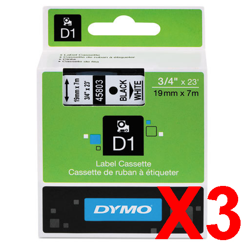 Dymo LabelManager 420P Labels x3 Black Gen. - Black Labels
