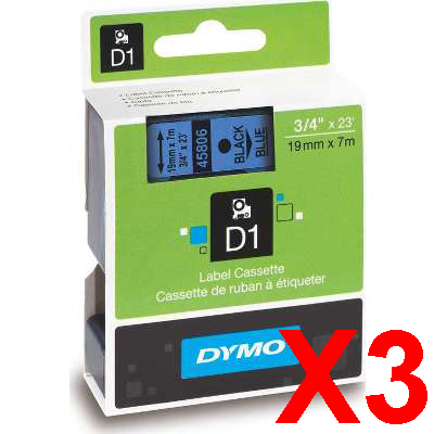 Dymo LabelManager 420P Labels x3 Black Gen. - Black Labels