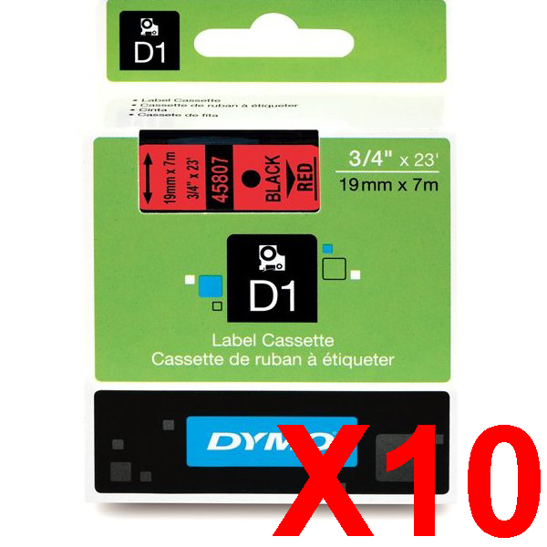 Dymo LabelManager 420P Labels x10 Black Gen. - Black Labels
