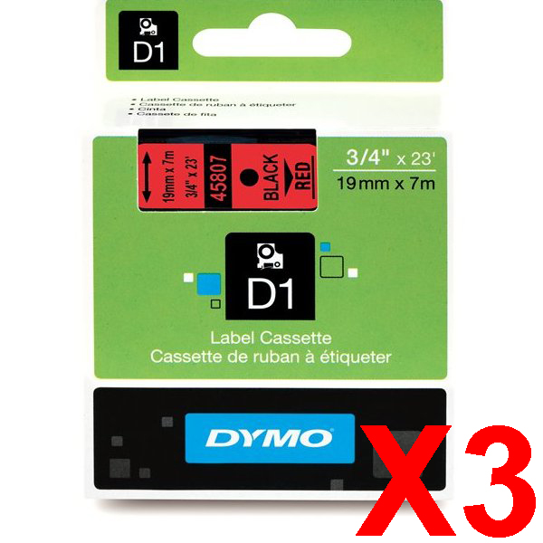 Dymo LabelManager 420P Labels x3 Black Gen. - Black Labels