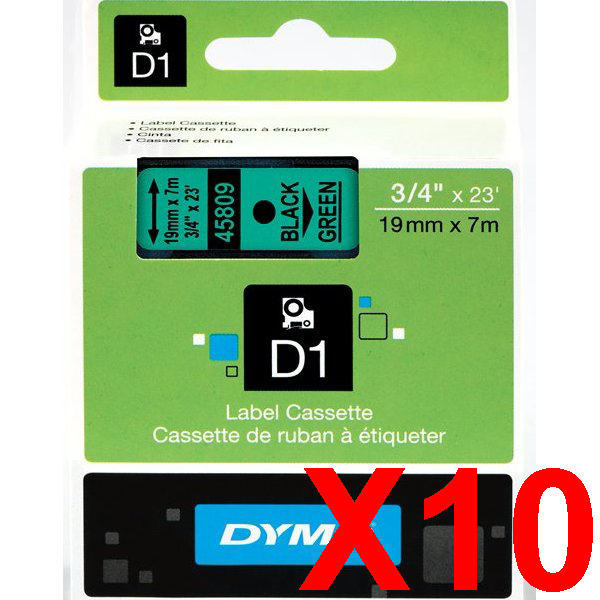 Dymo LabelManager 420P Labels x10 Black Gen. - Black Labels