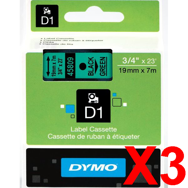 Dymo LabelManager 420P Labels x3 Black Gen. - Black Labels