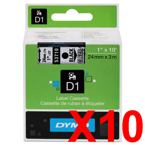 Dymo LabelManager 450D Labels x10 Black Gen. - Black Labels