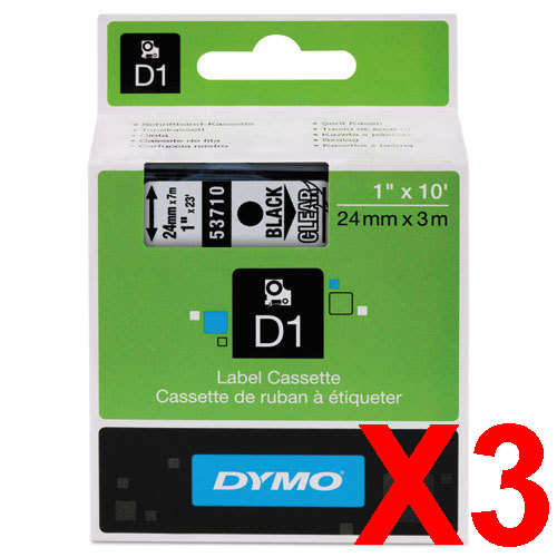 Dymo LabelManager 450D Labels x3 Black Gen. - Black Labels