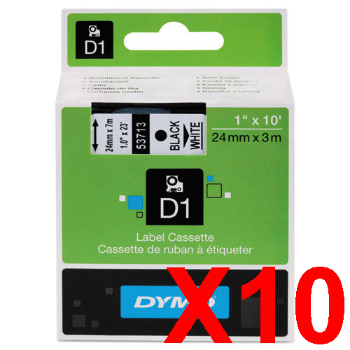 Dymo LabelManager 450D Labels x10 Black Gen. - Black Labels
