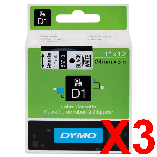Dymo LabelManager 450D Labels x3 Black Gen. - Black Labels