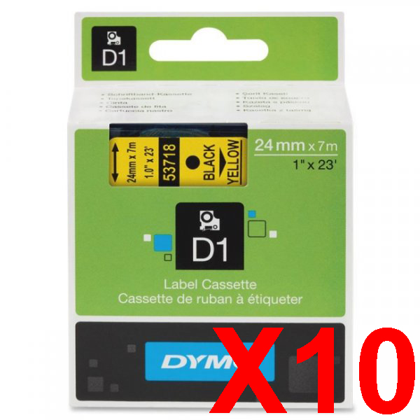 Dymo LabelManager 450D Labels x10 Black Gen. - Black Labels