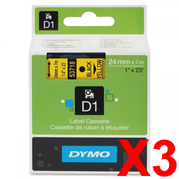 Dymo LabelManager 450D Labels x3 Black Gen. - Black Labels
