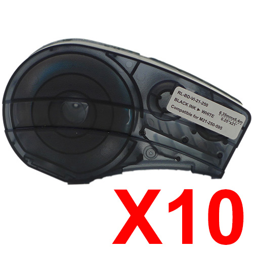 Brady BMP21-Plus M21-250-595-WT x10 Black Comp.