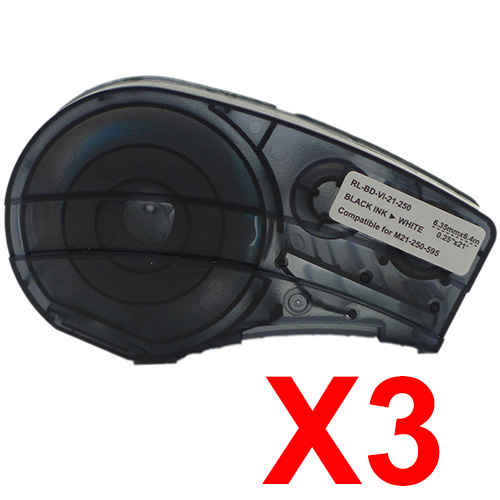 Brady BMP21-Plus M21-250-595-WT x3 Black Comp.