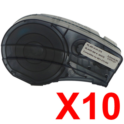 Brady BMP21-Plus M21-375-595-WT x10 Black Comp.