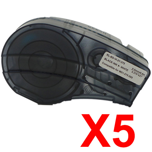 Brady BMP21-Plus M21-375-595-WT x5 Black Comp.
