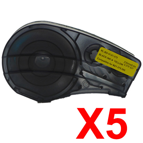 Brady BMP21-Plus M21-375-595-YL x5 Black Comp.