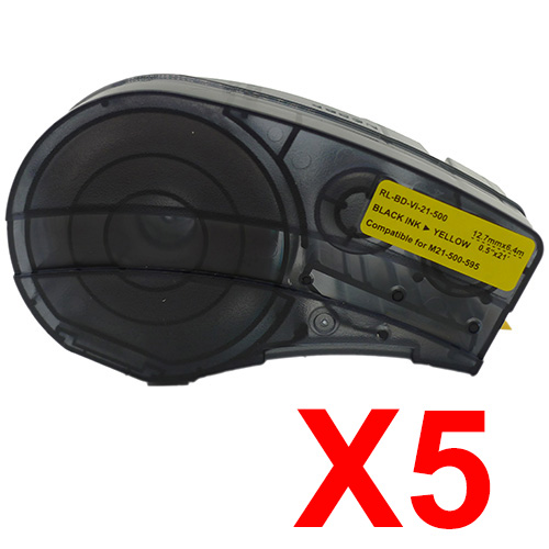 Brady BMP21-Plus M21-500-595-YL x5 Black Comp.