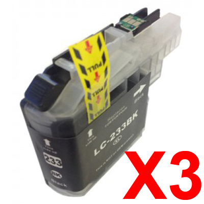 Brother DCPJ4120DW LC-233/LC-233BK x3 Black Comp.