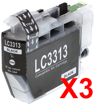 Brother DCPJ772DW LC-3313/LC-3313BK x3 Black Comp.