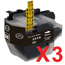 Brother MFCJ6530DW LC-3319XLBK x3 Black Comp.
