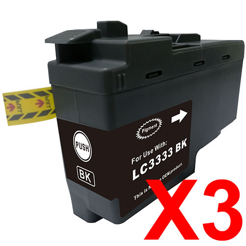 Brother DCPJ1100DW LC-3333/LC-3333BK x3 Black Comp.