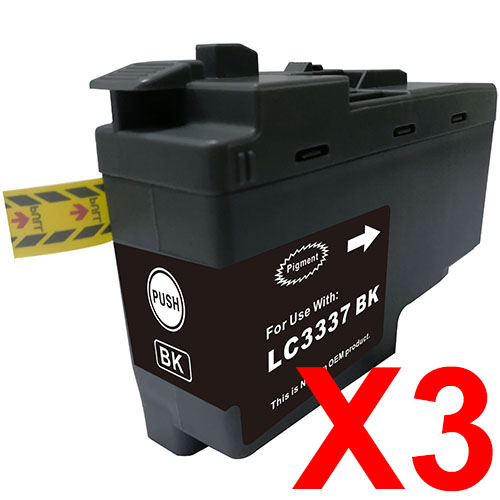 Brother MFCJ6545DW LC-3337BK x3 Black Comp.