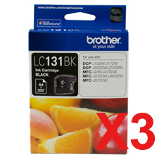 Brother MFCJ245 LC-131BK x3 Black Gen.