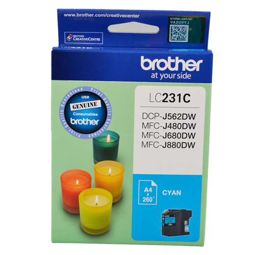 Brother DCPJ562DW LC-231/LC-231C x1 Cyan Gen.