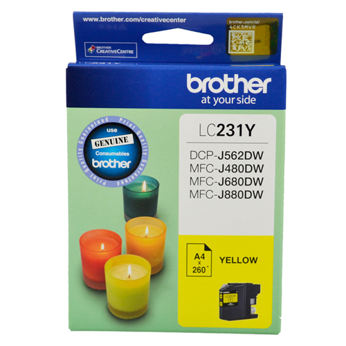 Brother DCPJ562DW LC-231/LC-231Y x1 Yellow Gen.