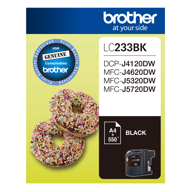Brother DCPJ4120DW LC-233/LC-233BK x1 Black Gen.