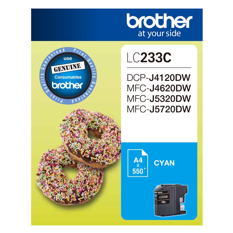 Brother DCPJ4120DW LC-233/LC-233C x1 Cyan Gen.