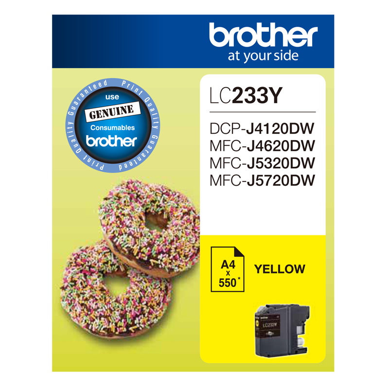Brother DCPJ4120DW LC-233/LC-233Y x1 Yellow Gen.