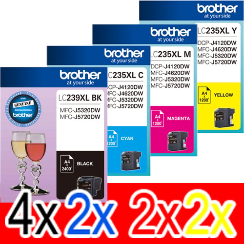 Brother MFCJ5720DW (4BK,2C,2M,2Y) x10 Gen.