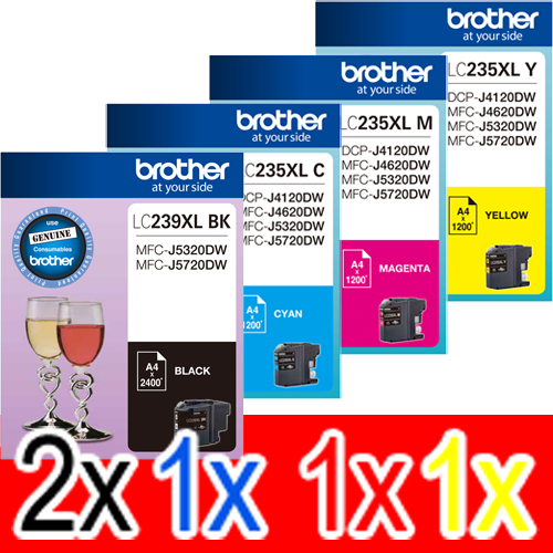 Brother MFCJ5720DW (2BK,1C,1M,1Y) x5 Gen.