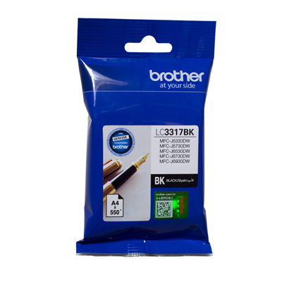 Brother MFCJ6530DW LC-3317BK x1 Black Gen.