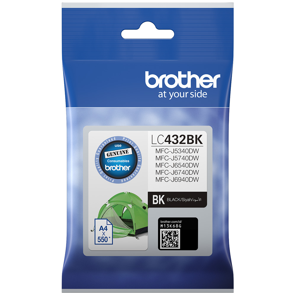 Brother MFCJ5740DW LC-432BK x1 Black Gen.
