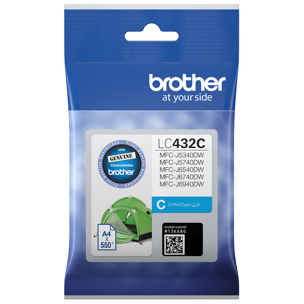 Brother MFCJ5740DW LC-432C x1 Cyan Gen.