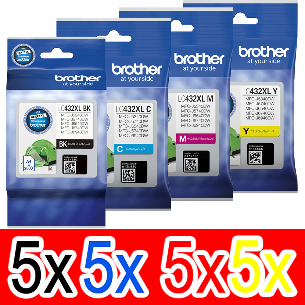 Brother MFCJ5740DW (5BK,5C,5M,5Y) x20 Gen.