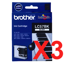 Brother DCP330C LC-57/LC-57BK x3 Black Gen.