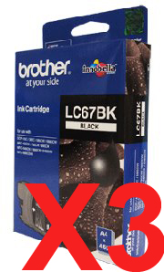 Brother DCP385C LC-67/LC-67BK x3 Black Gen.